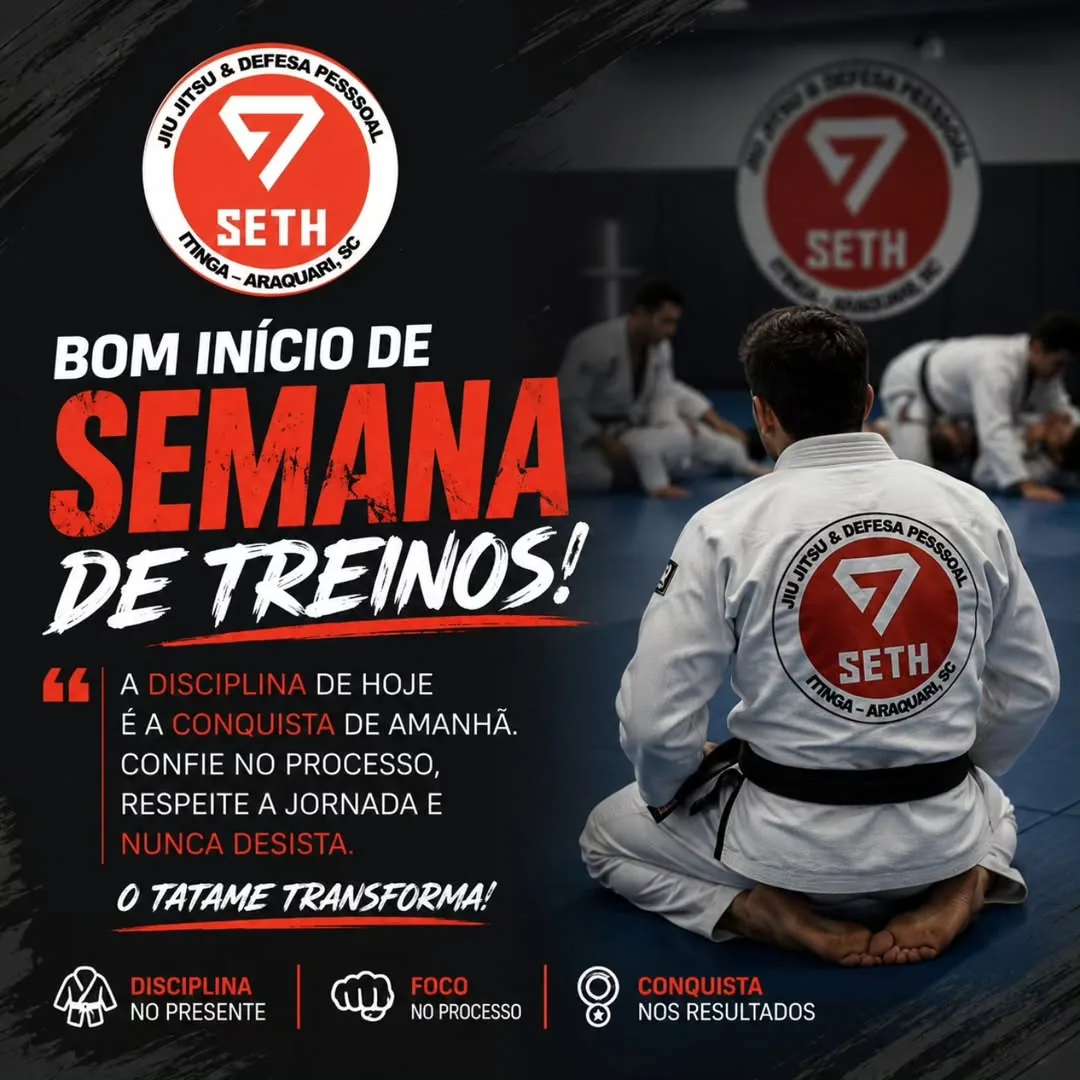 Aluno no tatame da Seth Jiu-Jitsu Itinga