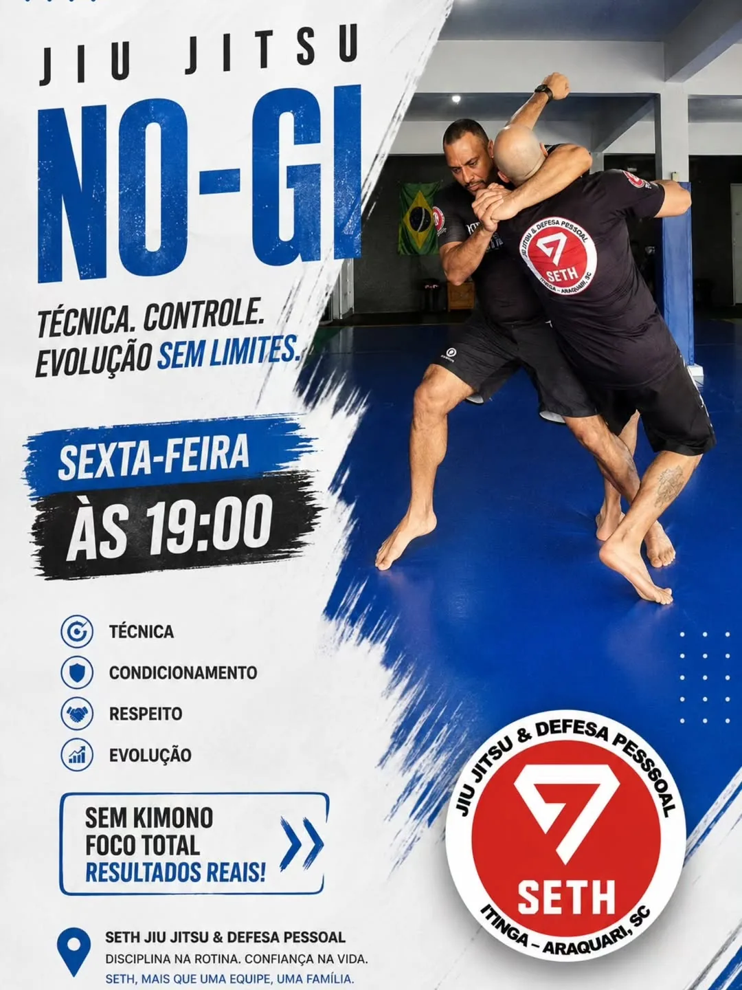 Treino No-Gi na Seth Jiu-Jitsu Itinga