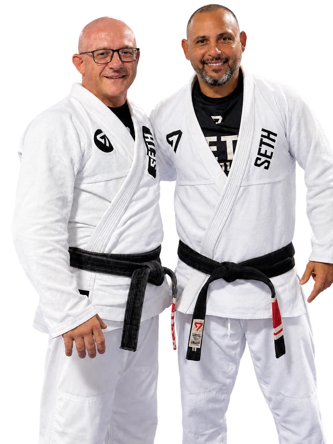 Senseis Alexandre Marciano e Anderson Poças, da Seth Jiu-Jitsu
